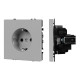 Розетка зк со шторками софт-тач никель Arlight SCT-MEU-SFPL-IS (250V, 16A) 059453(1)