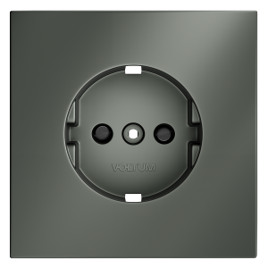 Накладка для розетки с заземлением и защитными шторками Voltum S70 (титан) VLS000706