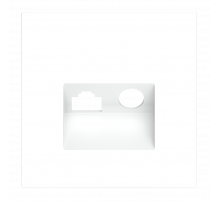 Накладка для розетки TV+RJ45 кат. 6 Voltum S70 (белый матовый) VLS002702