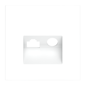 Накладка для розетки TV+RJ45 кат. 6 Voltum S70 (белый матовый) VLS002702