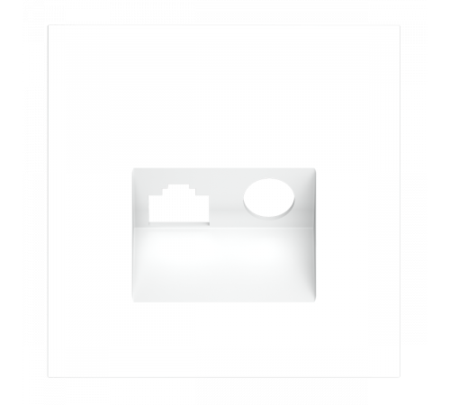 Накладка для розетки TV+RJ45 кат. 6 Voltum S70 (белый матовый) VLS002702