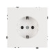 Розетка зк со шторками софт-тач белый кварц Arlight SCT-MEU-SFPL-WH (250V, 16A) 054276(1)