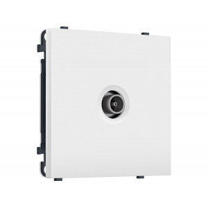 Комплект механизма TV розетки оконечной SIGMA Белый матовый 50-870 MHz 1dB QUANT PRO Ambrella Volt MS133010 (SP1330, PR202)