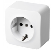 Розетка с заземлением со шторками накладной монтаж Jasmart FS 16А/250B FS5501W