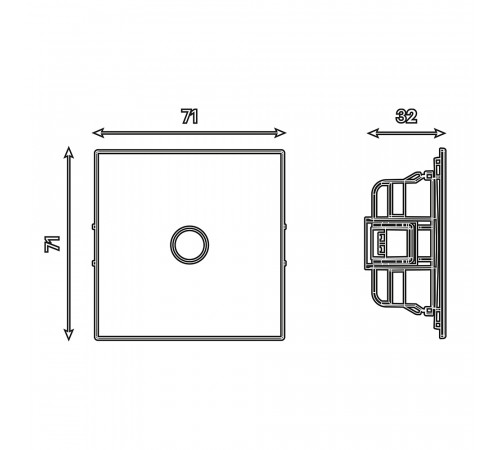Розетка телевизионная 1-местная (механизм) 75 Ом 5-862МГц Stekker Мия RST00-3108-08 пудровый жемчуг 50479