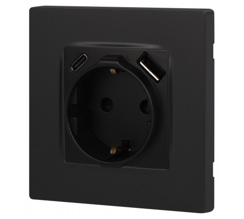 Розетка со шторками с USB type-A+C Эра 12-4108-05 Б0067707 Розетка со шторками с USB type-A+C Эра 12-4108-05 Б0067707