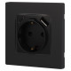 Розетка со шторками с USB type-A+C Эра 12-4108-05 Б0067707