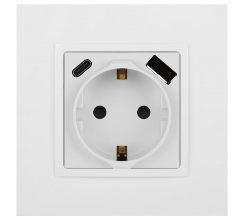 Розетка со шторками с USB type-A+C Эра Elegance 14-4108-01 Б0067736 Розетка со шторками с USB type-A+C Эра Elegance 14-4108-01 Б0067736