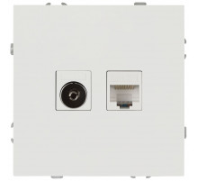 Розетка Эра Galaxy 15-3110-08 комбинированная RJ45+TV IP20 белый матовый Б0070790