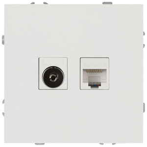 Розетка Эра Galaxy 15-3110-08 комбинированная RJ45+TV IP20 белый матовый Б0070790