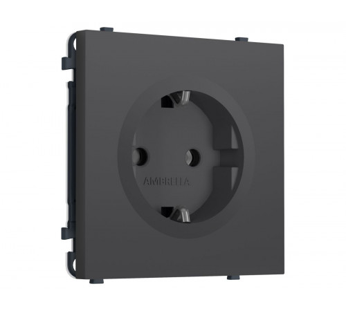 Комплект механизма электрической розетки SIGMA Графит Мягкое касание 50Hz 2P+E с/з 16A-250V QUANT PRO Ambrella Volt MS906010 (SP9060, PR141)
