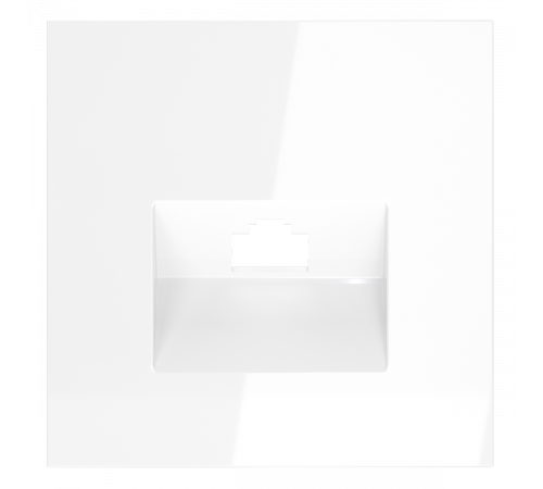 Накладка для розетки компьютерной RJ45 кат.6 Voltum S70 (белый глянцевый) VLS001301