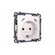 Комплект механизма электрической розетки 2USB С+C 20W Ambrella Volt MA210510 (быстрая зарядка) с/з на винтовых зажимах 16A-250V Alfa Жемчуг Quant