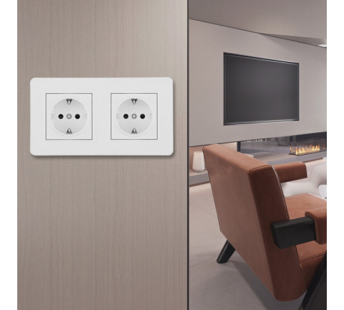 Розетка Arte Milano SET16-2-40-1x2 white Розетка Arte Milano SET16-2-40-1x2 white