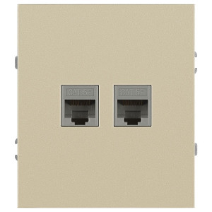 Розетка Эра Arktik 16-3108-04 информационная двойная 2XRJ45 шампань Б0070487