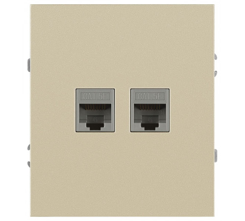 Розетка Эра Arktik 16-3108-04 информационная двойная 2XRJ45 шампань Б0070487