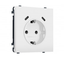 Комплект механизма электрической розетки SIGMA Белый матовый 2USB С+C 20W Ambrella Volt MS130510 (SP1305, PR165)