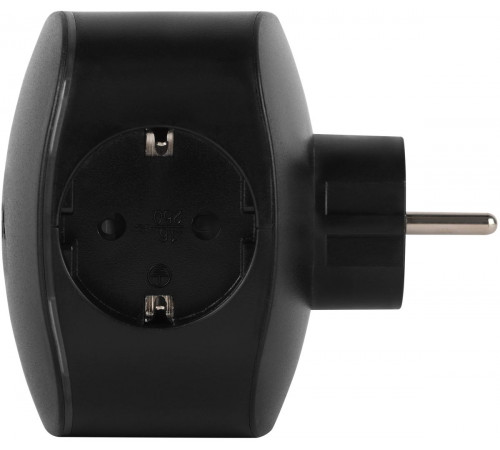 Разветвитель электрический ЭРА SP-3e-3USBAC-B на 3 розетки + 3 USB A+C с заземлением со шторками 16А черный Б0069082