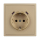 Розетка зк со шторками с USB тип C+С софт-тач золотой песок Arlight SCT-MUCC-SFPL-GD (250V, 16A) 061815(1)