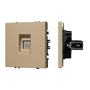 Розетка компьютерная софт-тач золотой песок Arlight SCT-MPC1-SFPL-GD (RJ-45, CAT6) 054306(1)