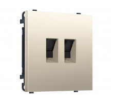 Комплект механизма компьютерной двойной розетки SIGMA Шёлк RJ-45 Ambrella Volt MS552110 (SP5521, PR189)