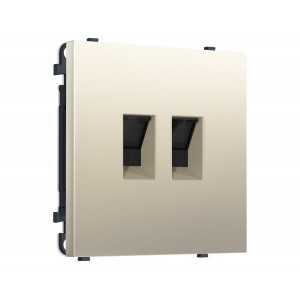 Комплект механизма компьютерной двойной розетки SIGMA Шёлк RJ-45 Ambrella Volt MS552110 (SP5521, PR189)
