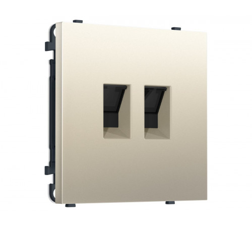 Комплект механизма компьютерной двойной розетки SIGMA Шёлк RJ-45 Ambrella Volt MS552110 (SP5521, PR189)