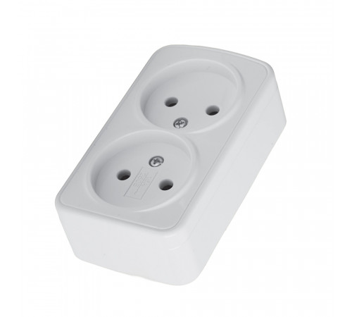 Розетка накладная 2-местная Stekker Basic PST10-502-20 50075 Розетка накладная 2-местная Stekker Basic PST10-502-20 50075