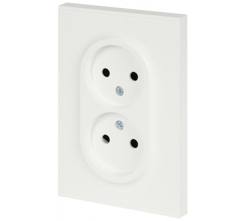 Розетка Эра Arktik 16-2107-08 без заземления двойная 2X2P 16А-250В белый матовый Б0071688