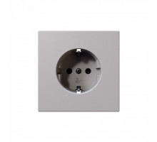 Розетка SCHUKO с защитными шторками 16A 250V 2P+T, цвет Белый матовый (soft touch) Jasmart FD5501PWM