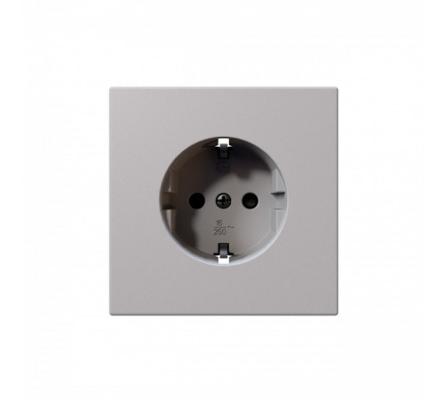 Розетка SCHUKO с защитными шторками 16A 250V 2P+T, цвет Белый матовый (soft touch) Jasmart FD5501PWM