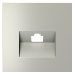 Накладка для розетки компьютерной RJ45 кат.6 Voltum S70 (сталь) VLS001305