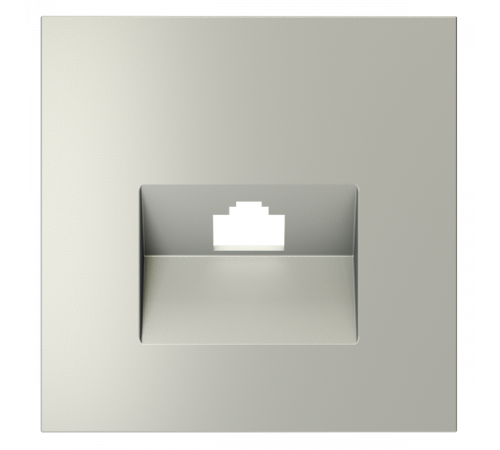 Накладка для розетки компьютерной RJ45 кат.6 Voltum S70 (сталь) VLS001305