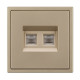 Розетка телефонная двойная софт-тач золотой песок Arlight SCT-MTL2-SFPL-GD (2хRJ-11, 4C) 054310(1)