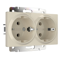 Розетка двойная с заземлением Werkel слоновая кость W1172003 4690389207020 a067697
