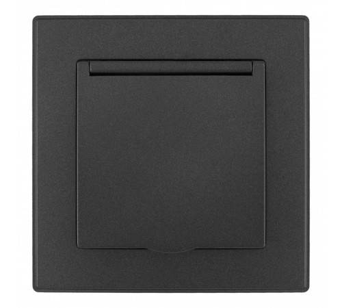 Комплект розетки с/з и шторками, защитной крышкой и рамкой Arte Milano SET06-1-41-1 black Комплект розетки с/з и шторками, защитной крышкой и рамкой Arte Milano SET06-1-41-1 black