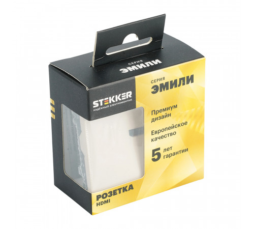 Розетка HDMI 2.0 Type A (механизм) Stekker Эмили RST00-5118-08 кашемир soft touch 50169 Розетка HDMI 2.0 Type A (механизм) Stekker Эмили RST00-5118-08 кашемир soft touch 50169