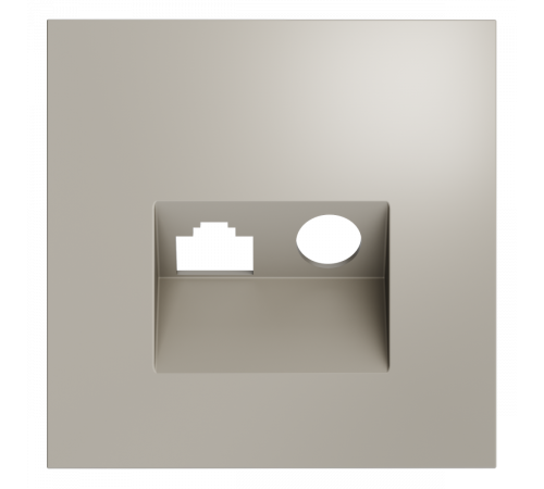 Накладка для розетки TV+RJ45 кат. 6 Voltum S70 (кашемир) VLS002703