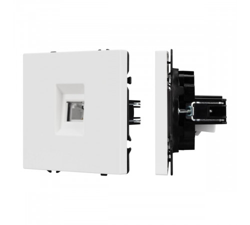 Розетка телефонная софт-тач белый кварц Arlight SCT-MTL1-SFPL-WH (RJ-11, 4C) 054300(1)