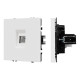 Розетка телефонная софт-тач белый кварц Arlight SCT-MTL1-SFPL-WH (RJ-11, 4C) 054300(1)