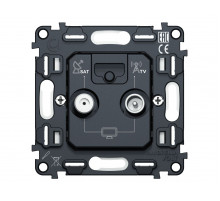Механизм розетки TV оконечной + SAT 5-862MHz 3.5dB/950-2150MHz 3.5dB QUANT Ambrella Volt VM217