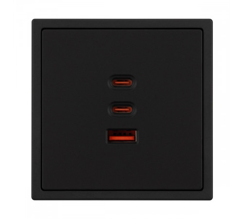 Механизм розетки с быстрой USB зарядкой Arlight SCT-NOBE-MUACC-SFPL-FC-BK (65W, QC3) 061834