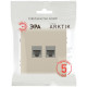 Розетка Эра Arktik 16-3108-04 информационная двойная 2XRJ45 шампань Б0070487
