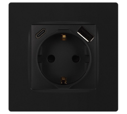 Розетка со шторками с USB type-A+C Эра 12-4108-05 Б0067707 Розетка со шторками с USB type-A+C Эра 12-4108-05 Б0067707