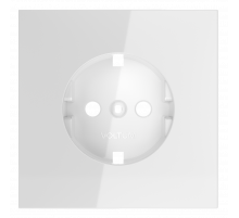 Накладка для розетки с заземлением Voltum S70 (белый глянцевый) VLS000601