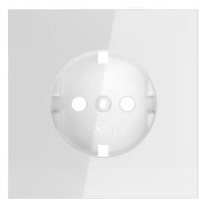 Накладка для розетки с заземлением Voltum S70 (белый глянцевый) VLS000601
