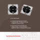 Комплект розетки с/з и шторками и рамкой Arte Milano SET06-1-40-1 black