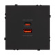 Механизм розетки с быстрой USB зарядкой Arlight SCT-NOBE-MUAC-SFPL-FC-BK (65W, QC3) 054317
