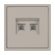 Розетка телефонная двойная софт-тач кашемир Arlight SCT-MTL2-SFPL-CA (2хRJ-11, 4C) 061889(1)