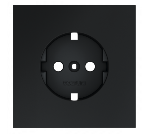 Накладка для розетки с заземлением Voltum S70 (графит) VLS000607